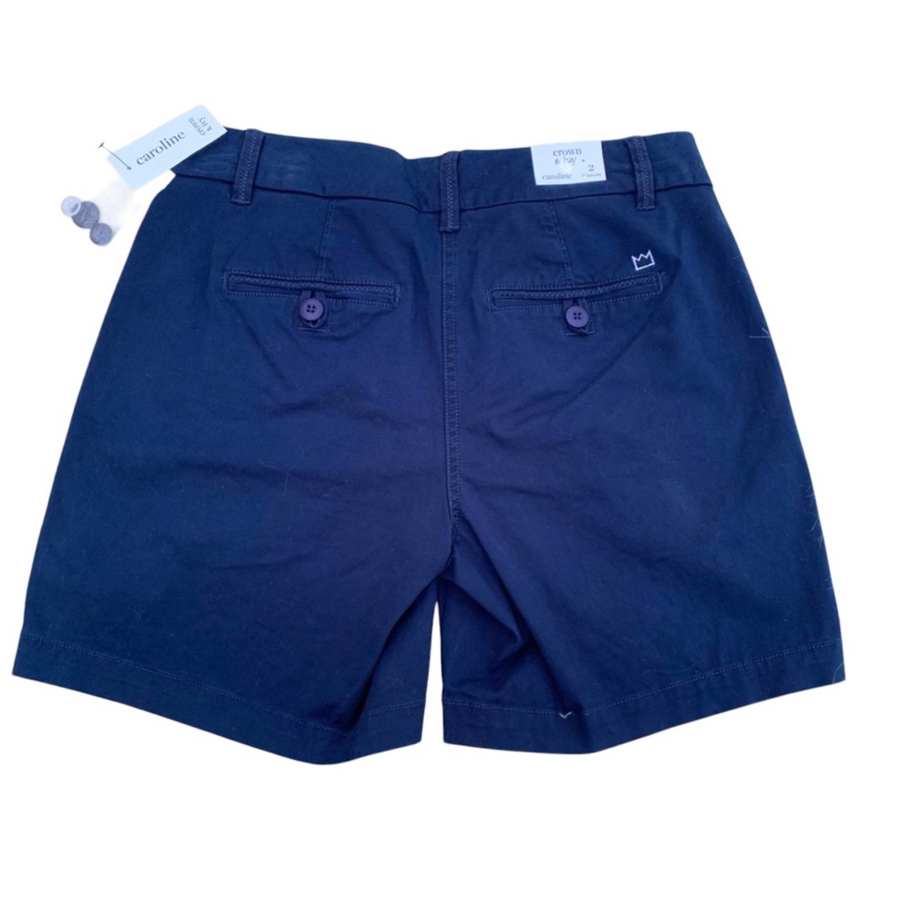 Crown & Ivy Women’s Blue Classic Fit Shorts Size 2 Preppy Nautical
